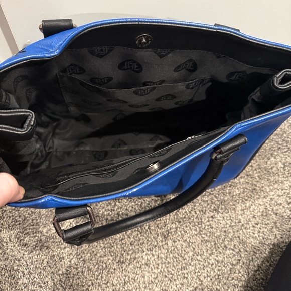 Loungefly Blue and Black Skull Tote and Wallet Combo. - Picture 5 of 6